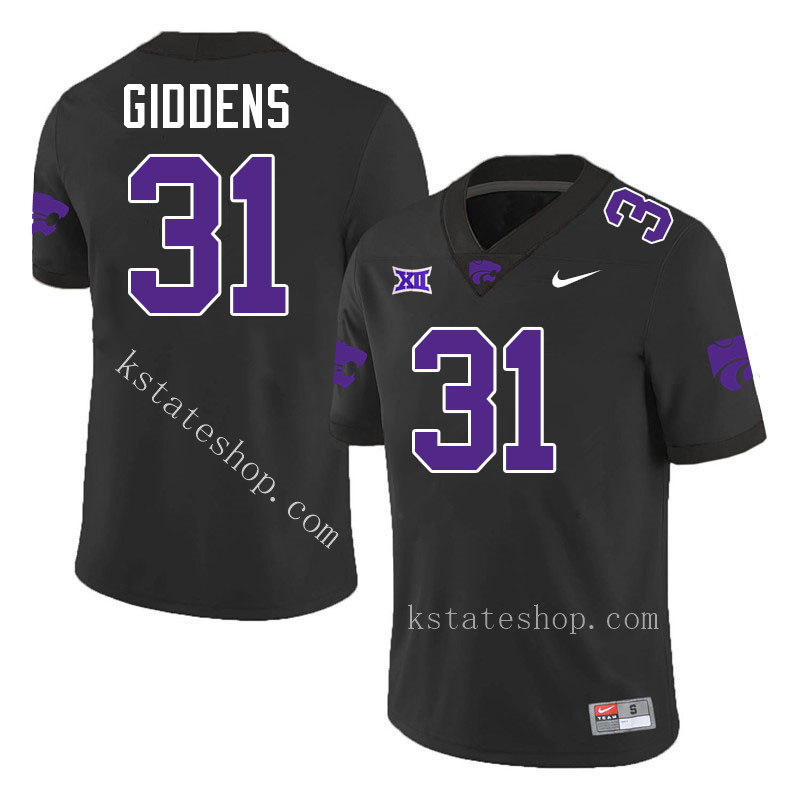 DJ Giddens Kansas State Jersey,Kansas State Wildcats #31 DJ Giddens Jersey College Youth-Black